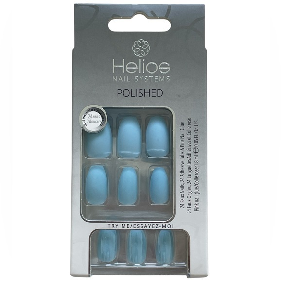 Helios Nail Systems Polished Blue Nail Set - Picture 1 of 2